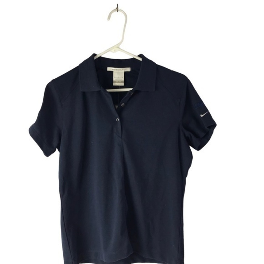 Nike golf Dri fit navy blue short sleeve polo shirt women’s size M